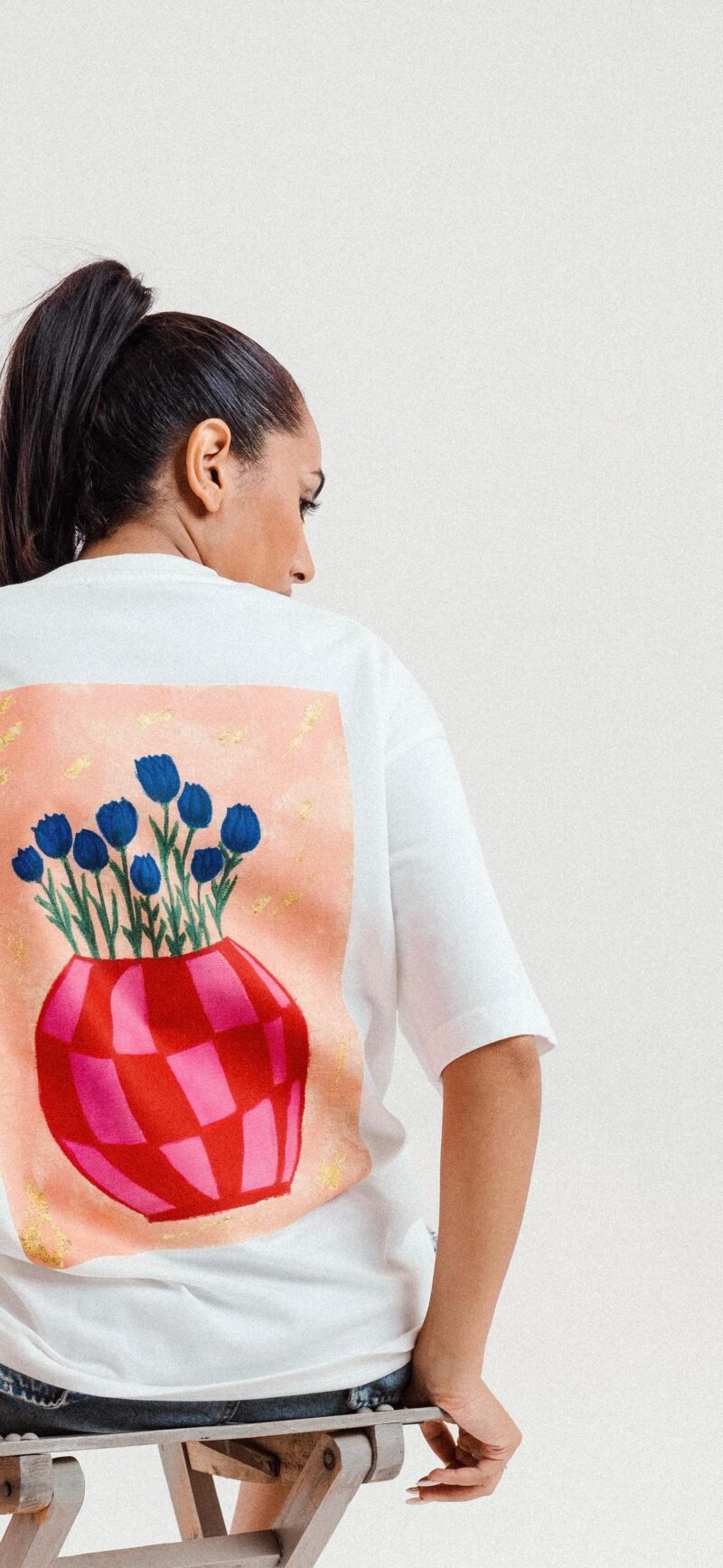 Blue Tulip Vase Tee - Image 2