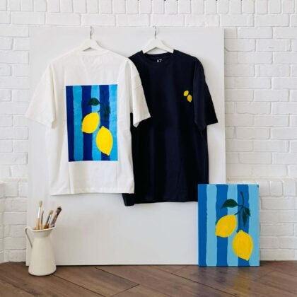 Limon on blue stripes Tee